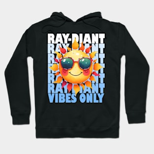 Sunny Smiles: Adorable Summer Sun with Sunglasses Hoodie